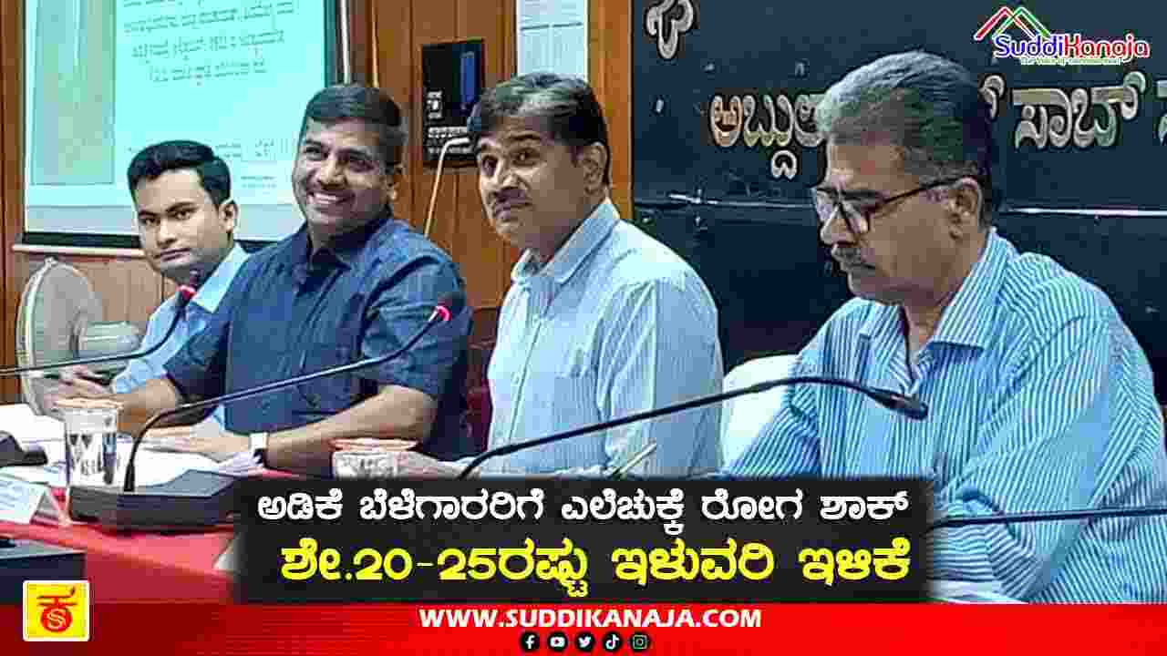 Arecanut leaf spot | ಅಡಿಕೆ ಎಲೆಚುಕ್ಕೆ ರೋಗಕ್ಕೆ ಬೆಳೆಗಾರರು ತತ್ತರ, ಶೇ.20-25ರಷ್ಟು ಇಳುವರಿ ಖೋತಾ, ಎಲ್ಲೆಲ್ಲಿ ರೋಗ ಪತ್ತೆ?